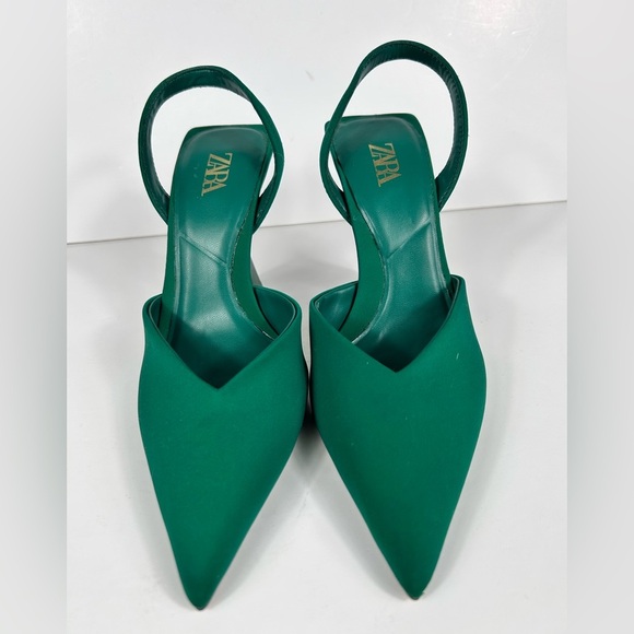 Zara Green Heeled Shoes - Picture 4 of 9